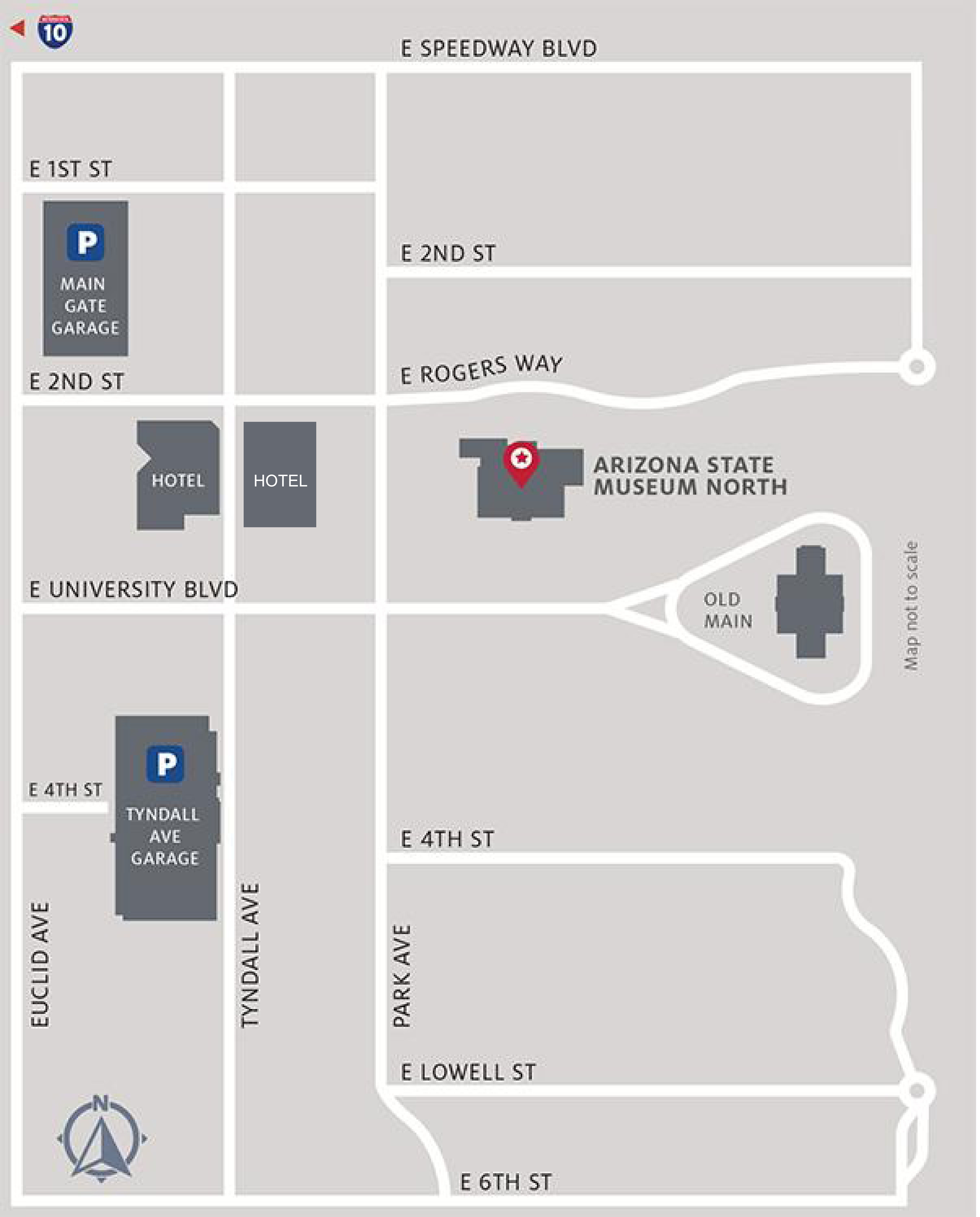 Campus Map highlighting the Arizona State Museum