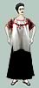 White huipil with floral emboridery