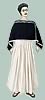Navy and white quechquemitl