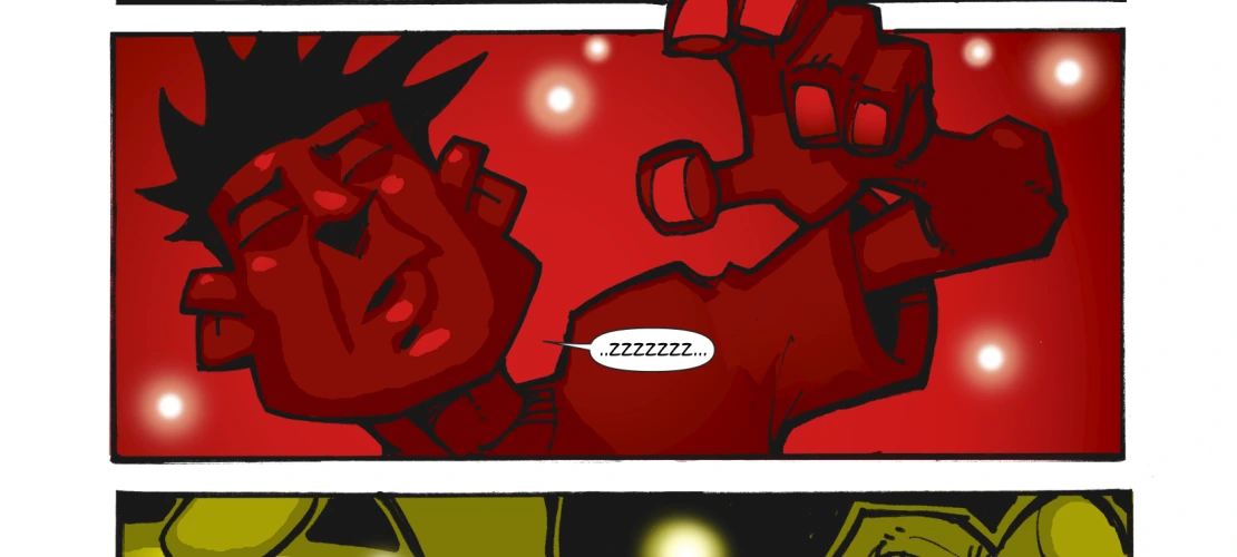 Page 12 shows the sleeping Brandon floating into a dream land.