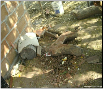 a photo showing work areas of a mask maker